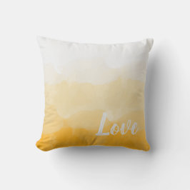 Goud Gele Liefde Waterverf Kussen