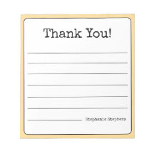 Goud Gele Retro Dank Je Wel Jouw Naam Gelinieerd