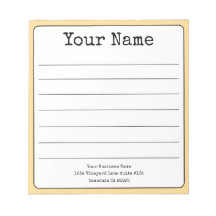 Goud Gele Retro Voeg Je Naam Toe Gelinieerd