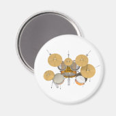 Goud / Gele trommelkit: Magneet (Voorkant / Achterkant)