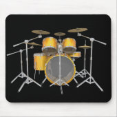 Goud / Gele trommelkit: Mousepad Muismat (Voorkant)