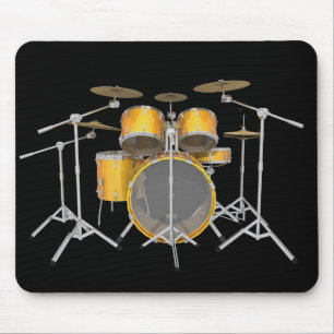 Goud / Gele trommelkit: Mousepad Muismat