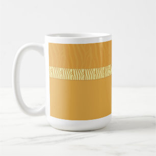 Goud Gele Zebra Vachtprint Koffiemok
