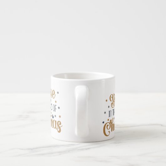 Goud geloof in de kerstavond espresso kop (Achterkant)