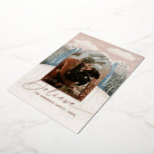 Goud gelooft in kerst | Woodland Photo Folie Feestdagenkaart (Gedraaid)