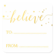 Goud Geloven Hand Lettered | Holiday Gift Label