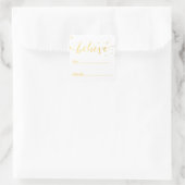 Goud Geloven Hand Lettered | Holiday Gift Label (Tas)