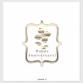 Goud Gelukkig Jubileum Sticker (Vel)