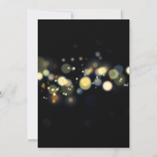 Goud gelukkig ooit na zwarte ontvangst van Bokeh Kaart (Achterkant)