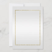 Goud Gem, Glitter & Platina 1e Huwelijk Kaart (Achterkant)