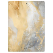 Goud gemarmerde Waterverf kunst Klembord (Achterkant)