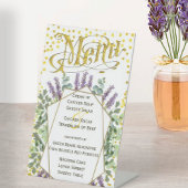 Goud Geometrisch Abstract Lijst RetroTypography Me Reclamebord Met Voetstuk