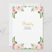 Goud Geometrisch ANd groen gebladerte Boho Baby Kaart (Achterkant)