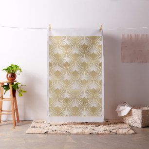 Goud geometrisch art-decopatroon stof