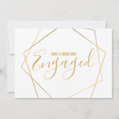 Goud geometrisch, bancaire aankondigingskaart aankondiging (Voorkant)