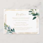 Goud Geometrisch beeld Eucalyptus Weddenschap Informatiekaartje (Voorkant)