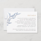 Goud Geometrisch Bloemenblauw Lijst Details Kaart (Voorkant)