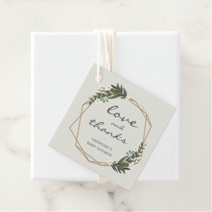 Goud geometrisch geslacht neutraal Baby shower Bedankjes Labels