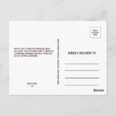 Goud Geometrisch Groen Bourgondië Bloemen Dank u Briefkaart (Achterkant)