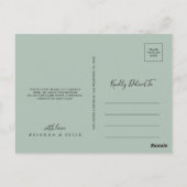 Goud Geometrisch groen Roze Blush Dank u Briefkaart (Achterkant)