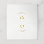 Goud geometrisch hart | Wedding Gevouwen Plaats Ka Plaatskaartje (Buitenkant ongevouwen)