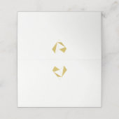 Goud Geometrisch Hart - Wedding Gevouwen Plaats Ka Plaatskaartje (Buitenkant ongevouwen)