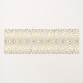 Goud geometrisch Kunstdecopatroon op wit Yogamat (Achterkant (horizontaal))