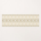 Goud geometrisch Kunstdecopatroon op wit Yogamat (Voorkant (horizontaal))