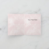 Goud Geometrisch Lijst Roze Marmeren Bruiloft Dank Bedankkaart (Binnen)