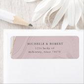 Goud geometrisch marmer Return Address Label (Insitu)