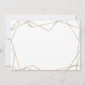 Goud Geometrisch Modern Elegant Repetitie Diner Kaart (Achterkant)