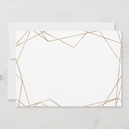 Goud Geometrisch Modern Elegant Repetitie Diner Kaart (Achterkant)
