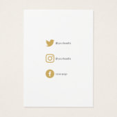 Goud geometrisch oormerk sociale kaart (Achterkant)