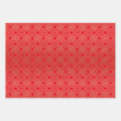 Goud geometrisch patroon, aangepaste achtergrond inpakpapier vel (Voorkant 3)