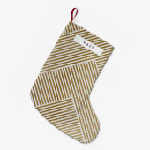 Goud geometrisch patroon Elegant verfijnd luxe Kleine Kerstsok (Voorkant (Hangend))