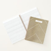 Goud geometrisch patroon Elegant verfijnd luxe Notitieboek (Binnen)