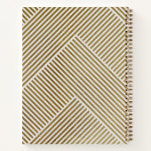 Goud geometrisch patroon Elegant verfijnd luxe Notitieboek (Achterkant)