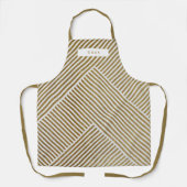 Goud geometrisch patroon Elegant verfijnd luxe Schort (Voorkant)