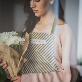 Goud geometrisch patroon Elegant verfijnd luxe Schort