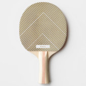 Goud geometrisch patroon Elegant verfijnd luxe Tafeltennisbatje (Voorkant)