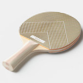 Goud geometrisch patroon Elegant verfijnd luxe Tafeltennisbatje (Voorkant Gekanteld)