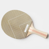 Goud geometrisch patroon Elegant verfijnd luxe Tafeltennisbatje (Zijkant)