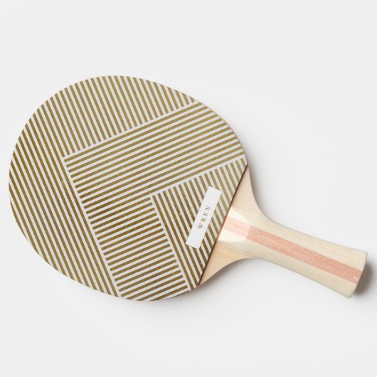 Goud geometrisch patroon Elegant verfijnd luxe Tafeltennisbatje (Zijkant)