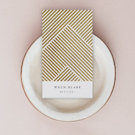Goud geometrisch patroon Elegant verfijnd luxe Visitekaartje