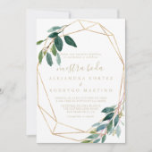 Goud Geometrische afbeelding Eucalyptus Nuestra Bo Kaart (Voorkant)