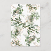 Goud Geometrische Eucalyptus Elegant Greenery Sage RSVP Kaartje (Achterkant)