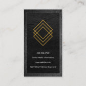 Goud-geometrische pictogrammen visitekaartje (Achterkant)