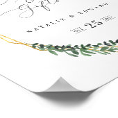 Goud Geometrische waterverf groen Poster (Hoek)