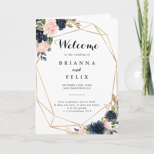 Goud geometrische winterplatbinding programma (Voorkant)