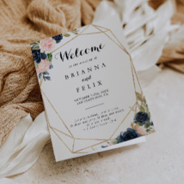 Goud geometrische winterplatbinding programma